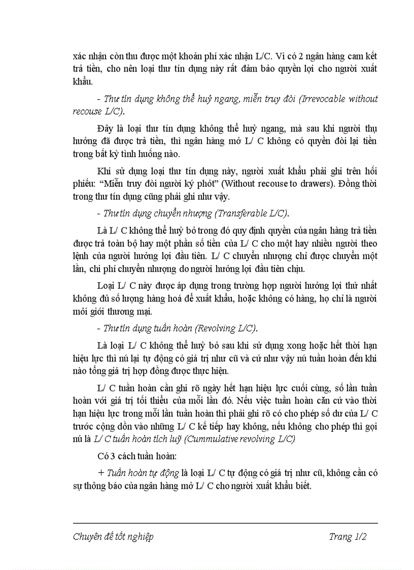 image for page Phương thức thanh toán L C và giải pháp hạn chế rủi ro trong phương thức thanh toán L C Ngân hàng NN PTNT TP Ninh Bình