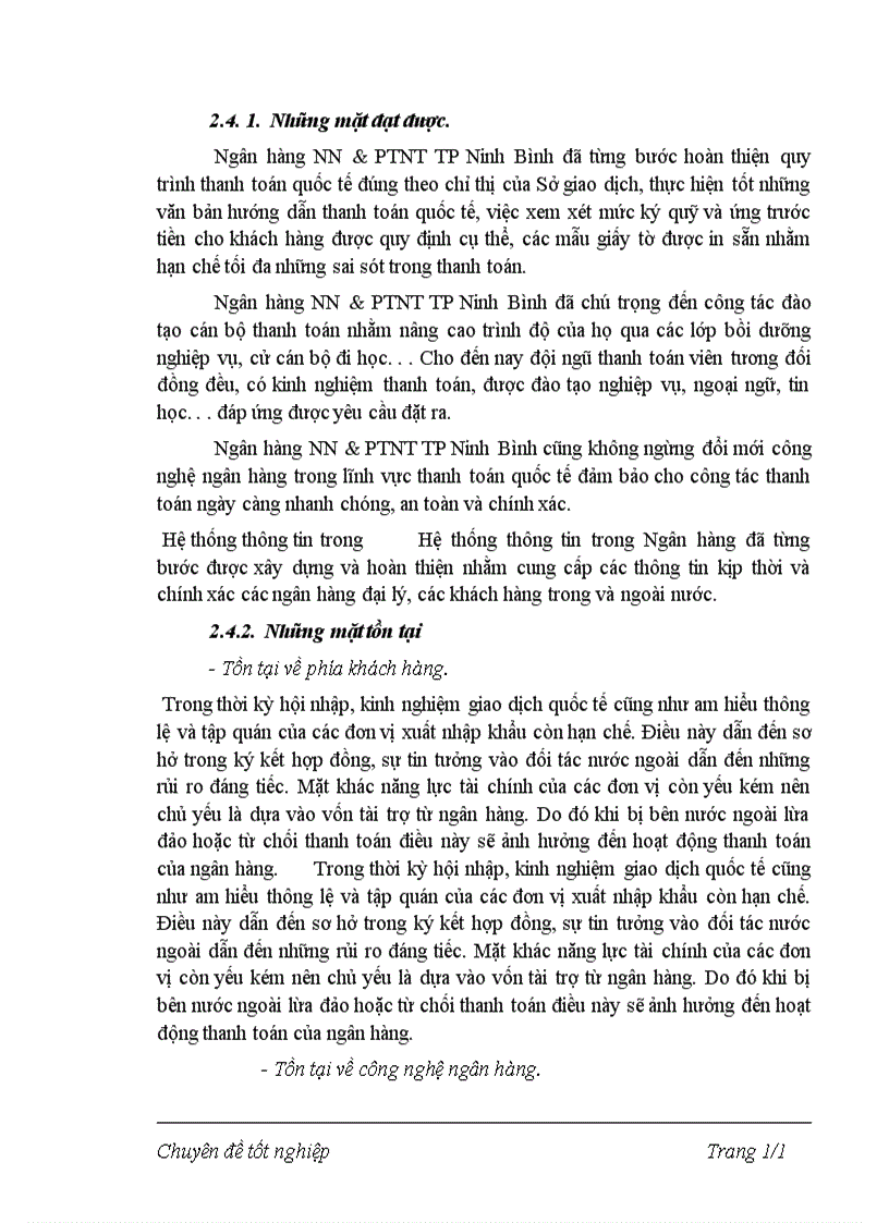 image for page Phương thức thanh toán L C và giải pháp hạn chế rủi ro trong phương thức thanh toán L C Ngân hàng NN PTNT TP Ninh Bình