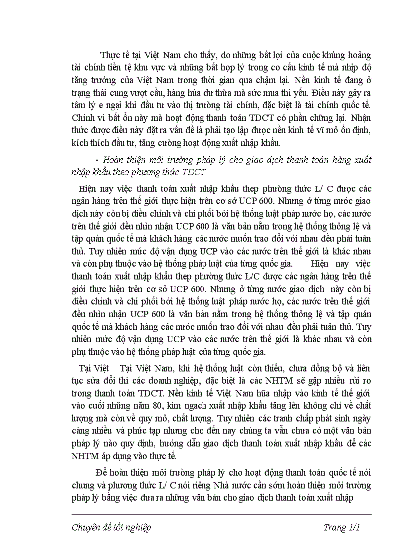 image for page Phương thức thanh toán L C và giải pháp hạn chế rủi ro trong phương thức thanh toán L C Ngân hàng NN PTNT TP Ninh Bình
