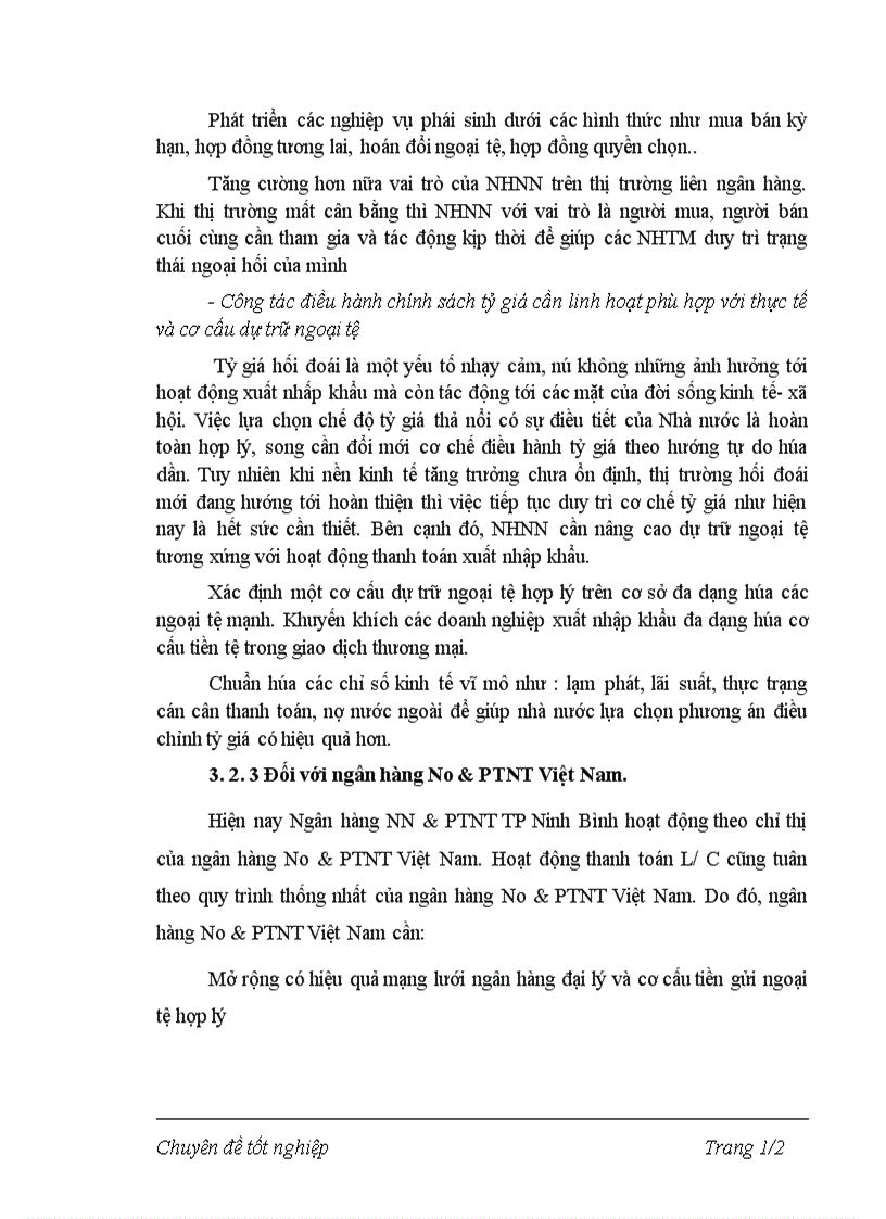 image for page Phương thức thanh toán L C và giải pháp hạn chế rủi ro trong phương thức thanh toán L C Ngân hàng NN PTNT TP Ninh Bình