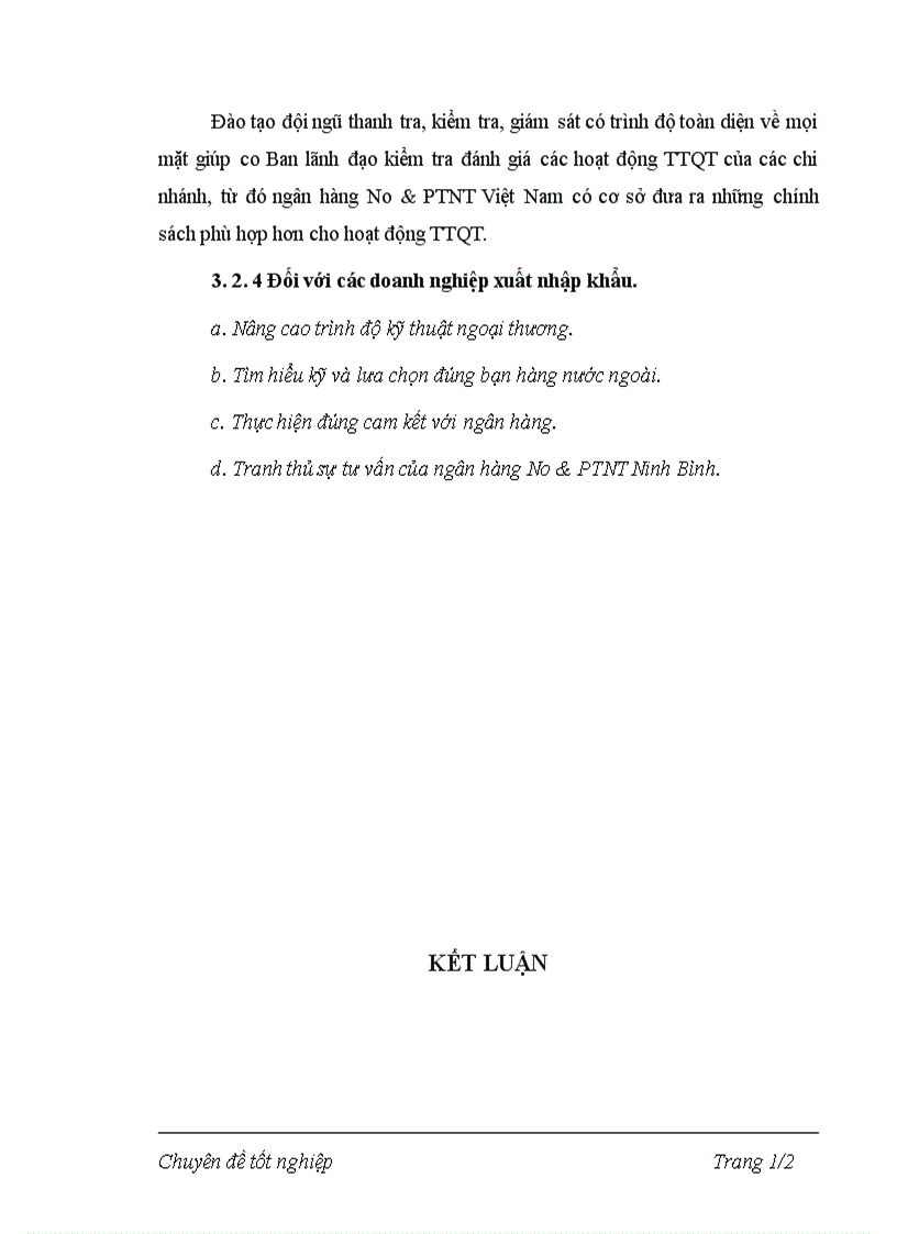 image for page Phương thức thanh toán L C và giải pháp hạn chế rủi ro trong phương thức thanh toán L C Ngân hàng NN PTNT TP Ninh Bình