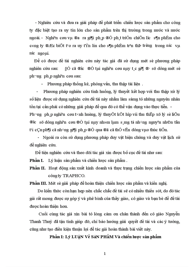 image for page Phân tích và hoàn thiện chiến lược sản phẩm của công ty TRAPHACO 1