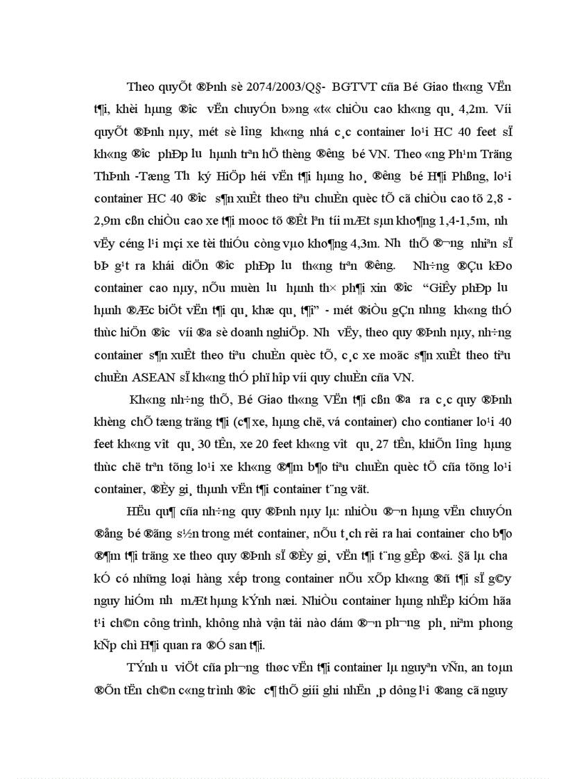 image for page Thực trạng khai thác container của chi nhánh Miền Bắc