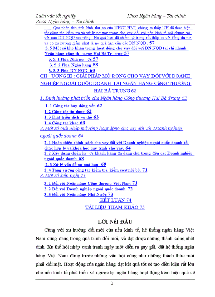 image for page Mở rộng hoạt động cho vay đối với doanh nghiệp ngoài quốc doanh tại chi nhánh ngân hàng công thương Hai Bà Trưng 1