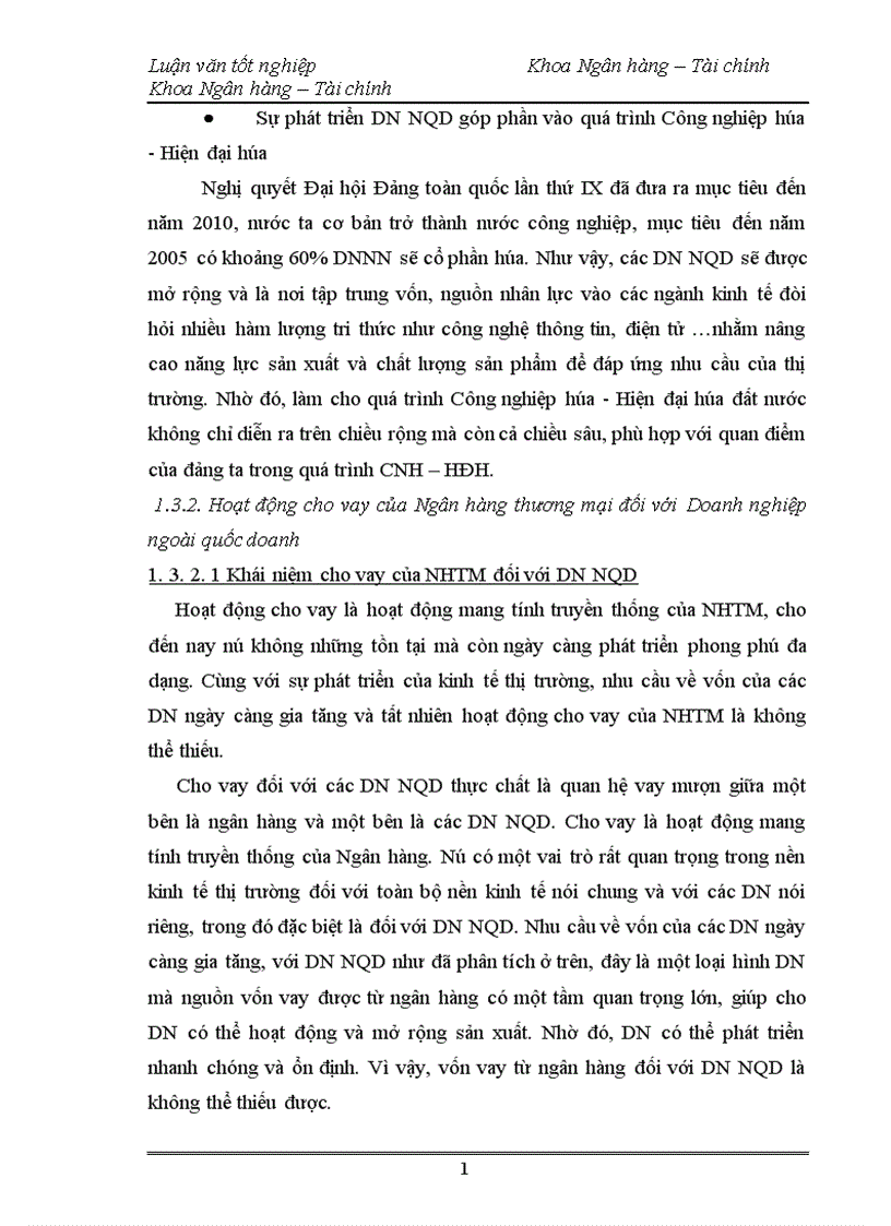 image for page Mở rộng hoạt động cho vay đối với doanh nghiệp ngoài quốc doanh tại chi nhánh ngân hàng công thương Hai Bà Trưng 1