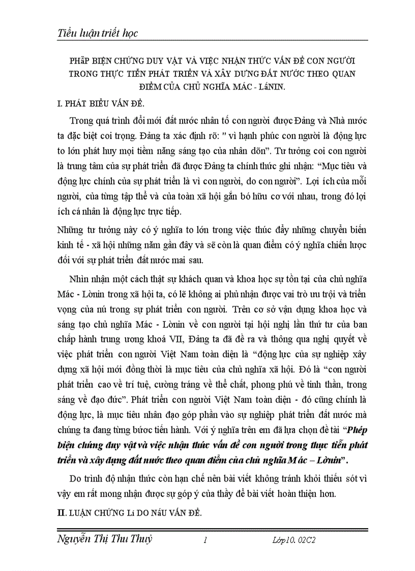 image for page Phép biện chứng duy vật và việc nhận thức vấn đề con người trong thực tiễn phát triển và xây dựng đất nước theo quan điểm của chủ nghĩa Mác Lênin
