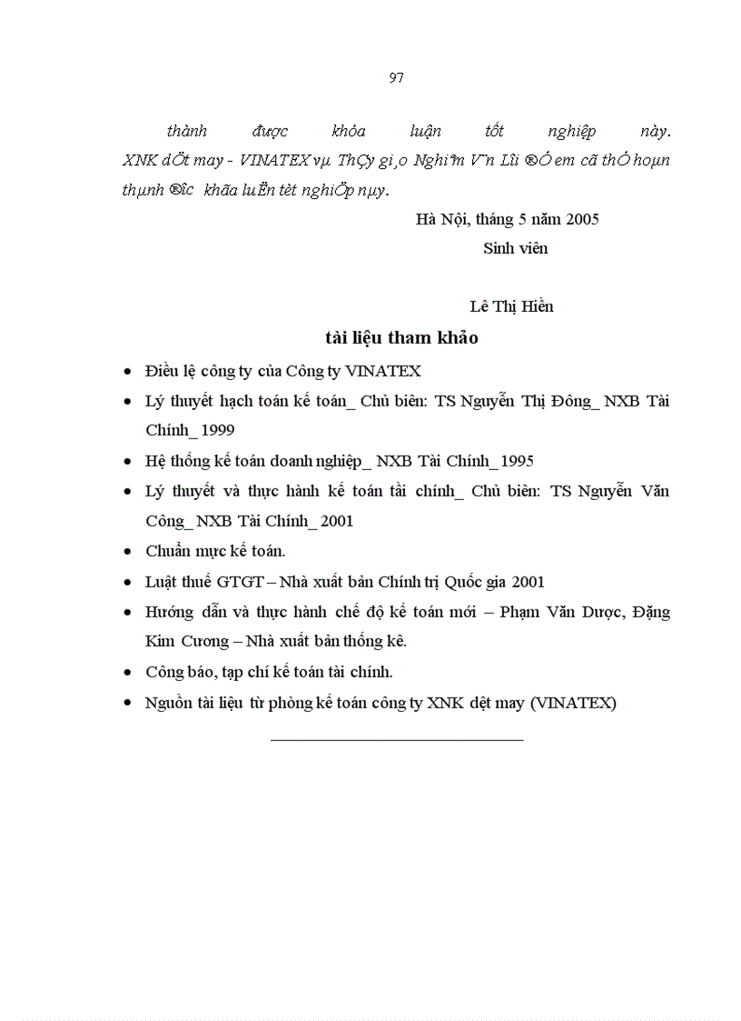 image for page Hoàn thiện hạch toán tiêu thụ hàng hoá và kết quả tiêu thụ tại Công ty XNK dệt may VINATEX 1