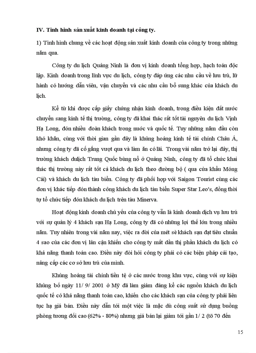 image for page Báo cáo thực tập tại Công ty du lịch Quảng Ninh