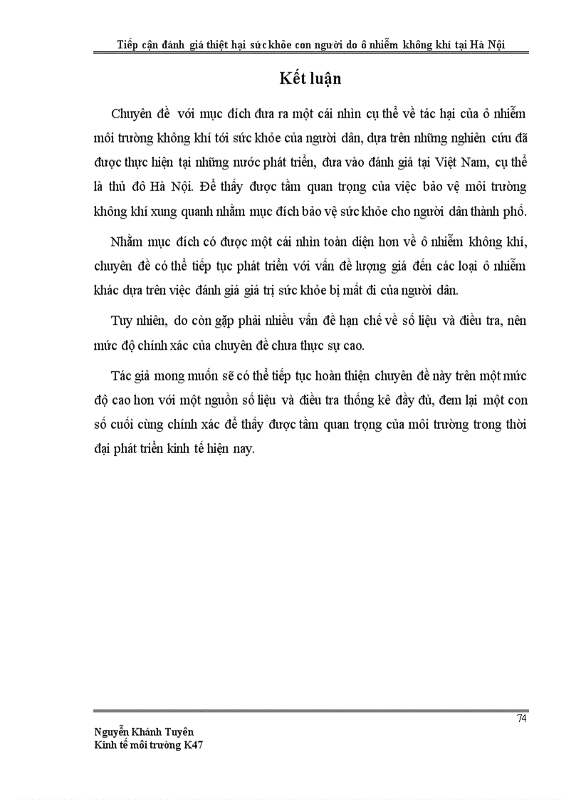 image for page Tiếp cận đánh giá thiệt hại sức khỏe con người do ô nhiễm không khí tại Hà Nội 1