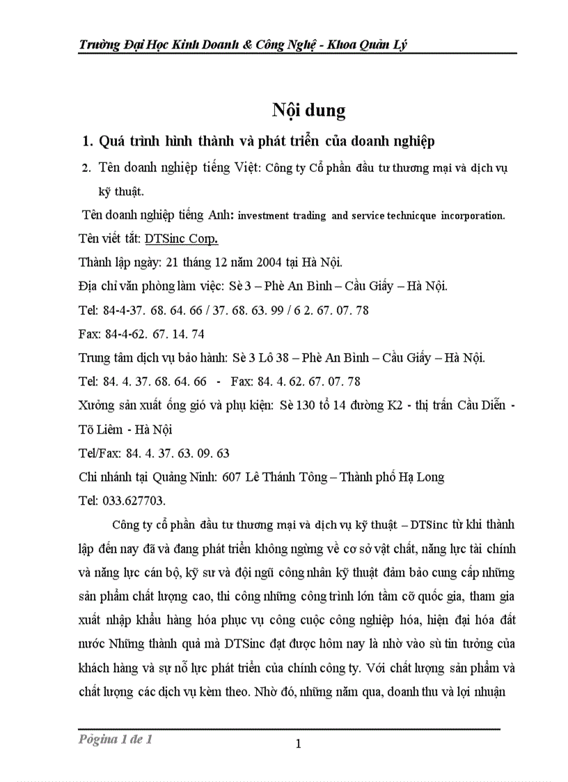 image for page Báo cáo thực tập tại Công ty Cổ phần đầu tư thương mại và dịch vụ kỹ thuật