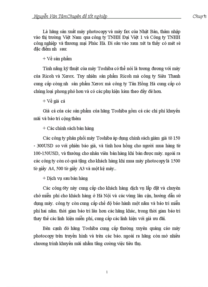 image for page Thị trường và Giải pháp cạnh tranh bằng chiến lược khác biệt hoá sản phẩm của Công ty Tân Hồng Hà