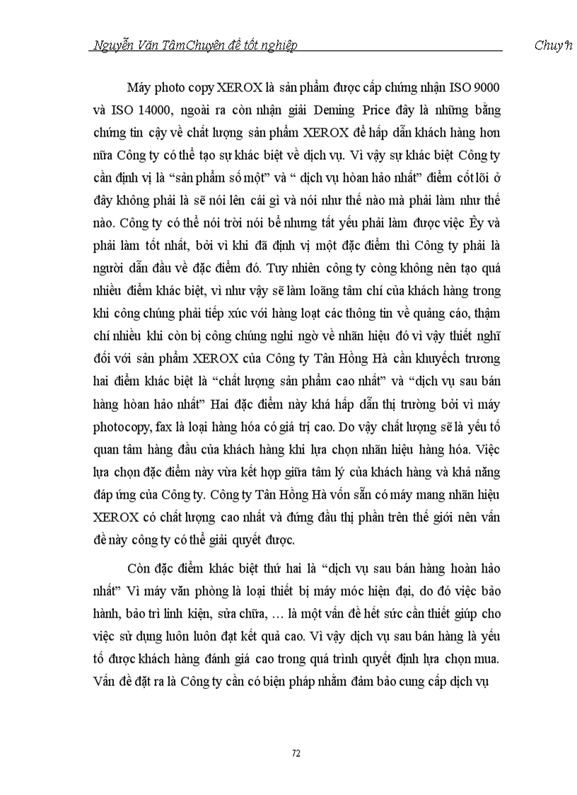 image for page Thị trường và Giải pháp cạnh tranh bằng chiến lược khác biệt hoá sản phẩm của Công ty Tân Hồng Hà