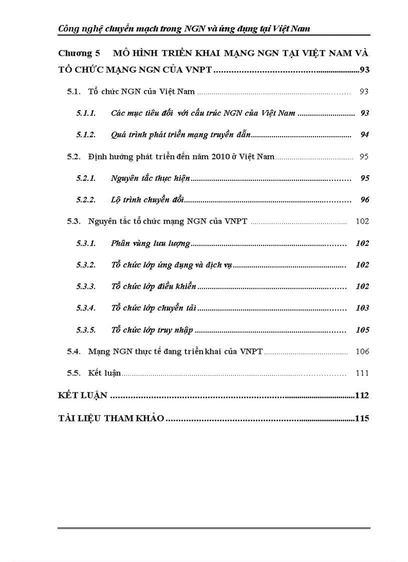 image for page Mô hình triển khai mạng M NGN tại việt nam và tổ chức mạng NGN của VNPT