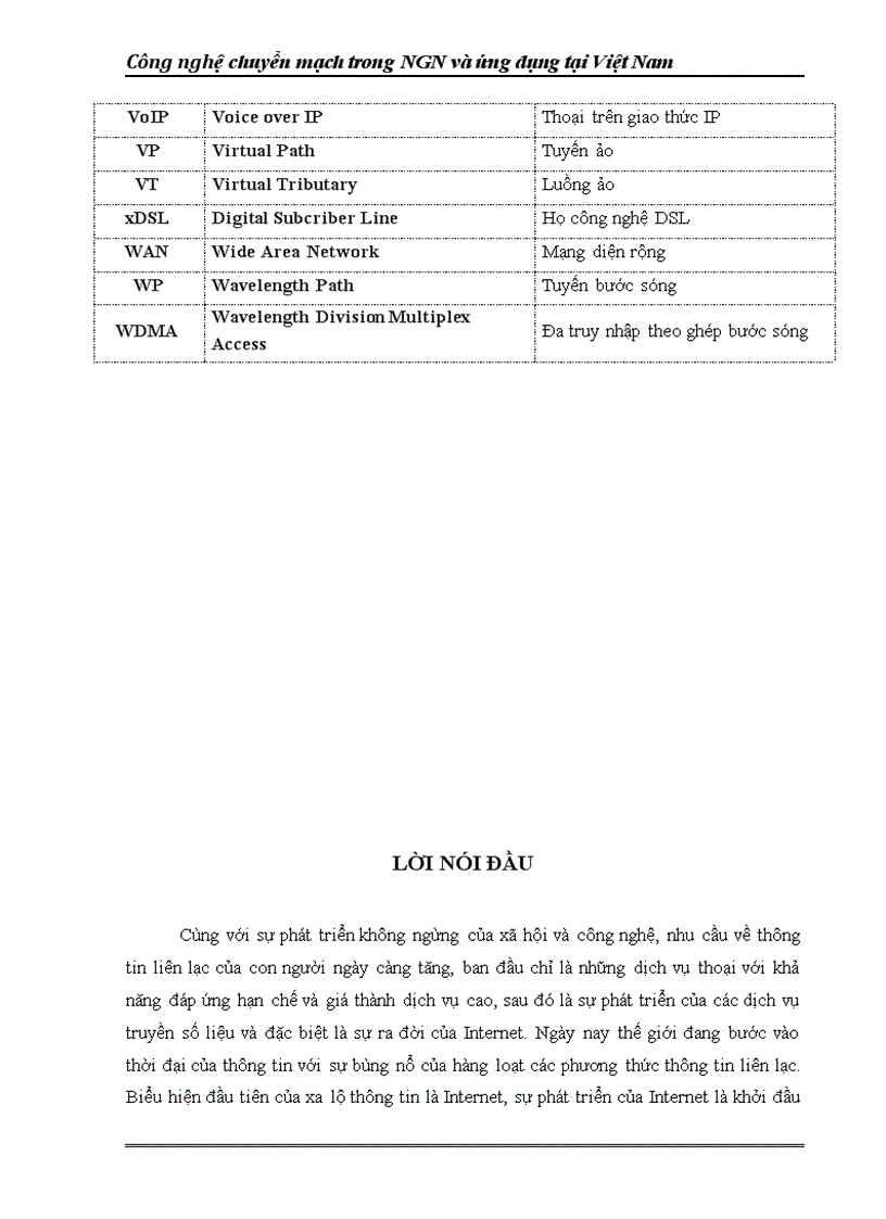 image for page Mô hình triển khai mạng M NGN tại việt nam và tổ chức mạng NGN của VNPT