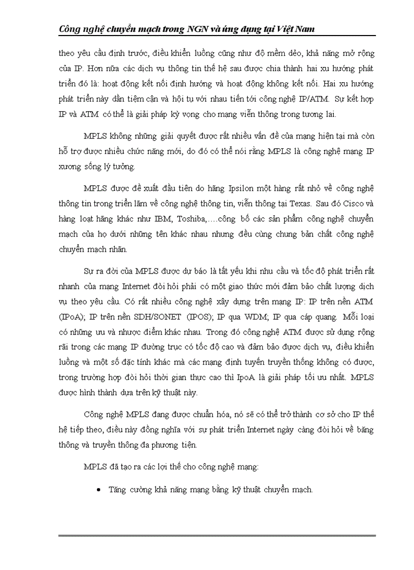 image for page Mô hình triển khai mạng M NGN tại việt nam và tổ chức mạng NGN của VNPT