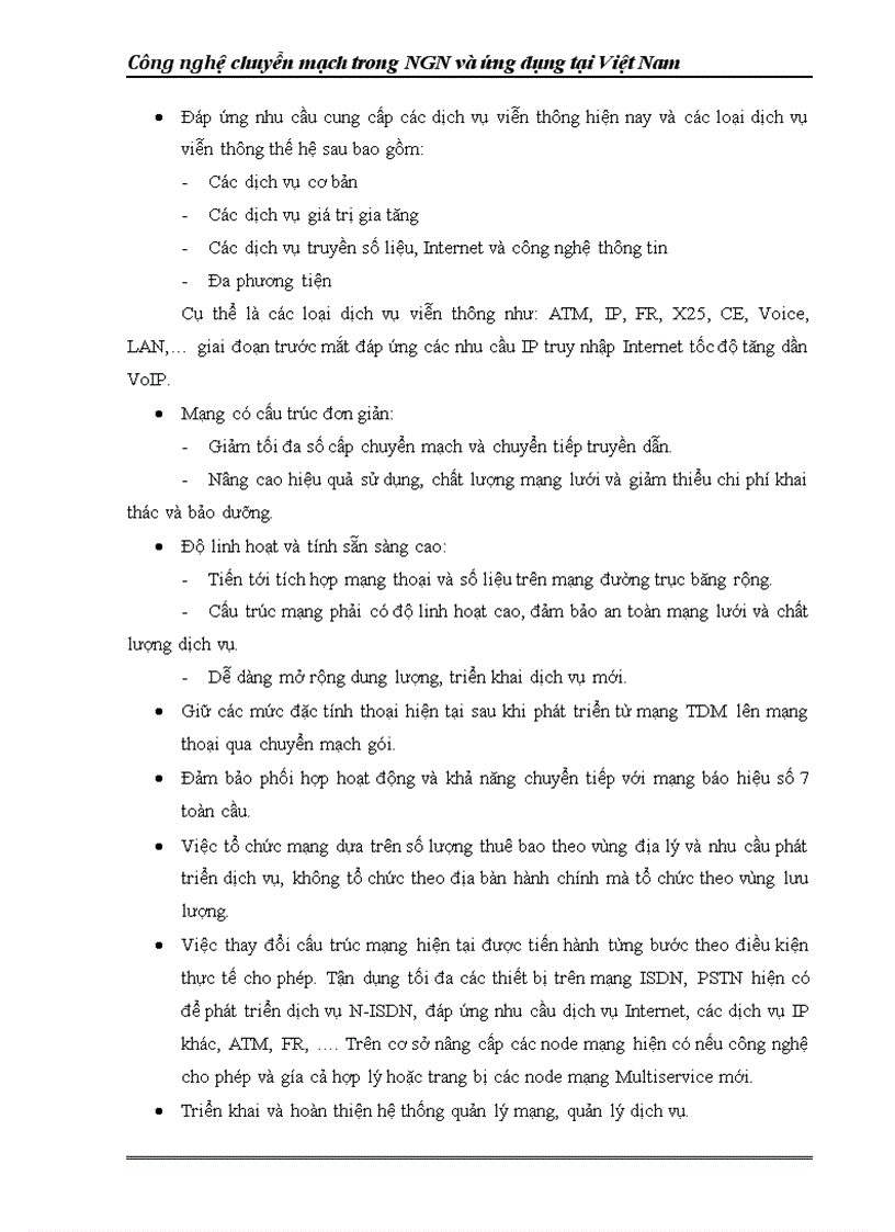 image for page Mô hình triển khai mạng M NGN tại việt nam và tổ chức mạng NGN của VNPT