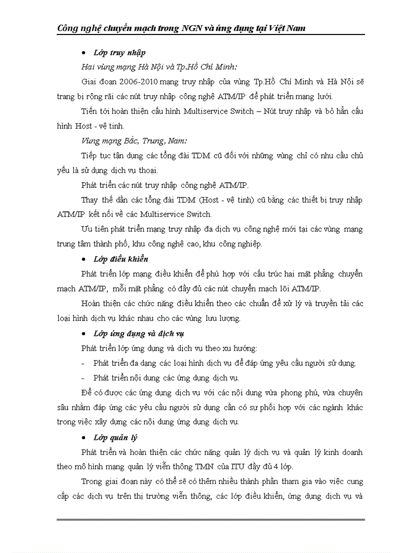 image for page Mô hình triển khai mạng M NGN tại việt nam và tổ chức mạng NGN của VNPT