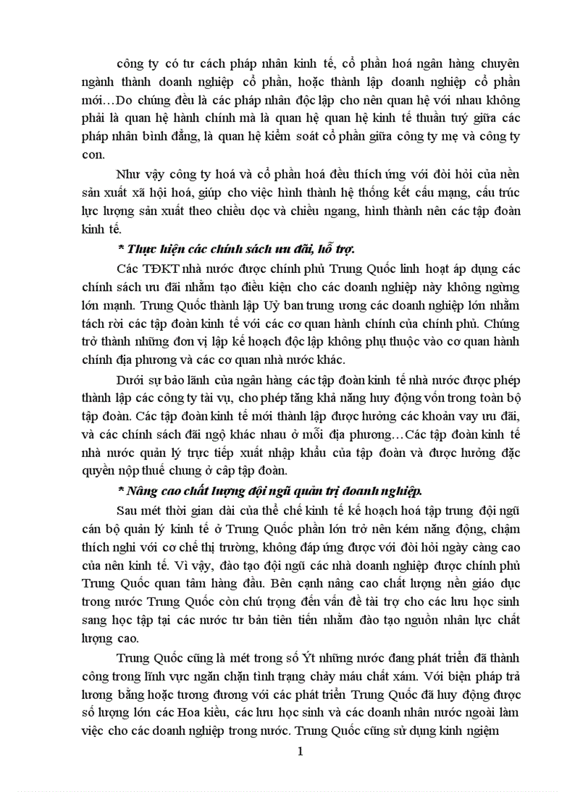 image for page Quá trình hình thành và phát triển các tập đoàn kinh tế nhà nước ở Trung Quốc các giải pháp chính sách có liên quan cũng như những thành tựu đã đạt được những hạn chế còn tồn tại của mô hình tập đoàn này nhằm rút ra những bài học kinh nghiệm cho Việt Nam
