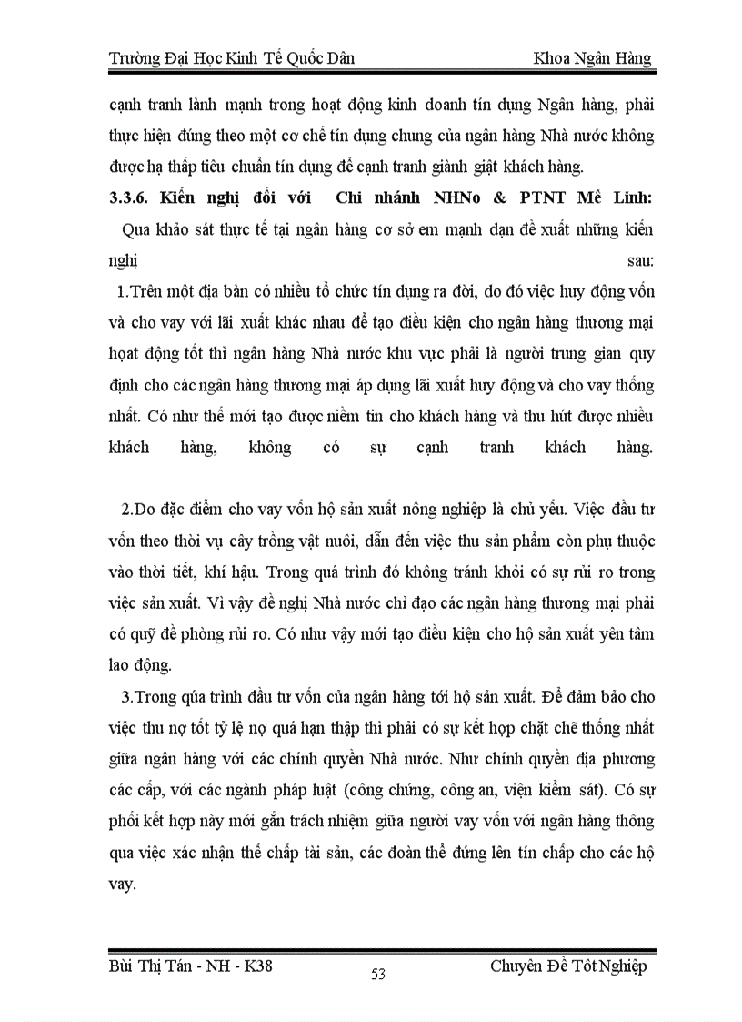 image for page Mở rộng cho vay hộ sản xuất tại Chi nhánh Ngân hàng nông nghiệp và phát triển nông thôn Mê Linh 1