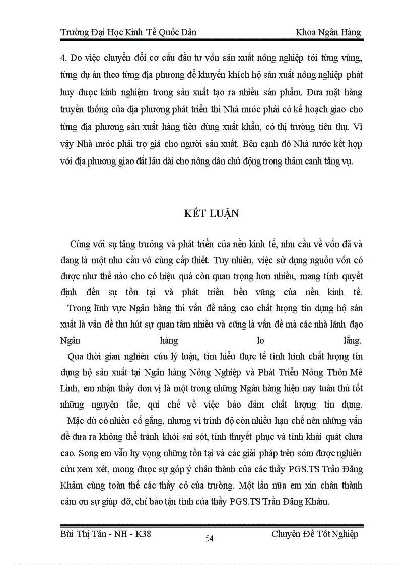 image for page Mở rộng cho vay hộ sản xuất tại Chi nhánh Ngân hàng nông nghiệp và phát triển nông thôn Mê Linh 1