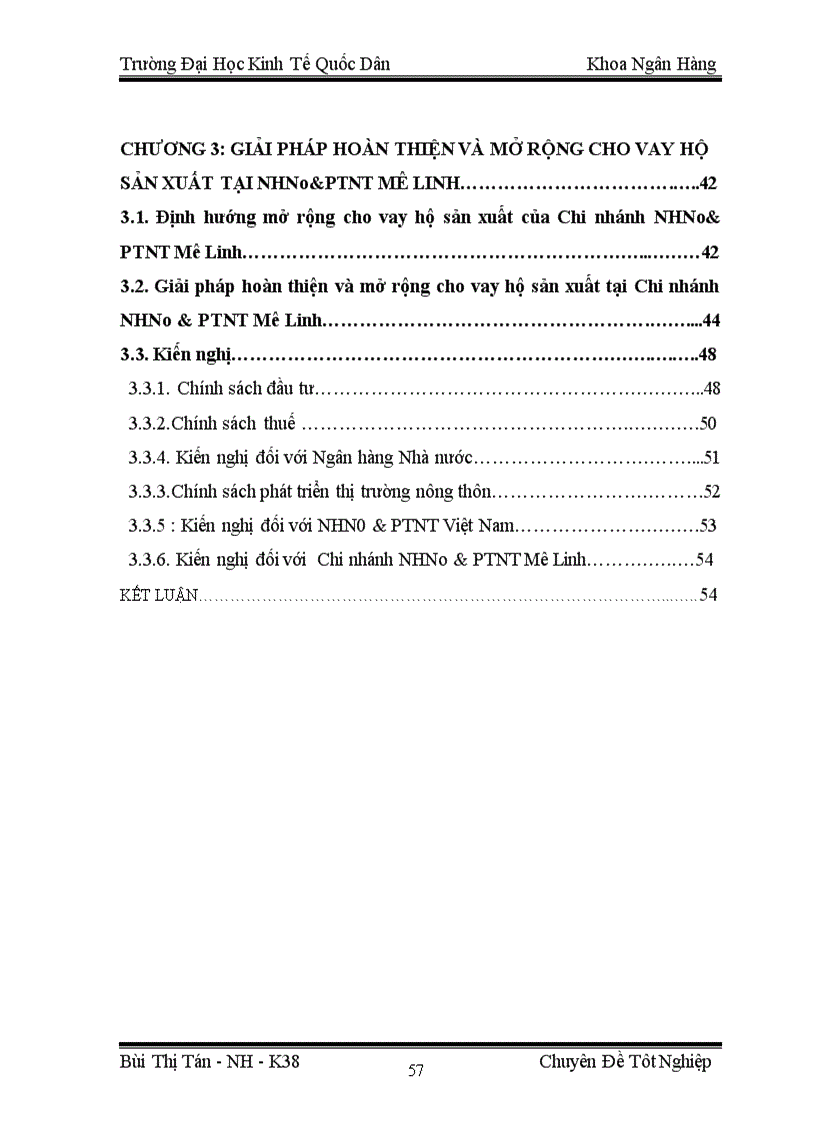 image for page Mở rộng cho vay hộ sản xuất tại Chi nhánh Ngân hàng nông nghiệp và phát triển nông thôn Mê Linh 1