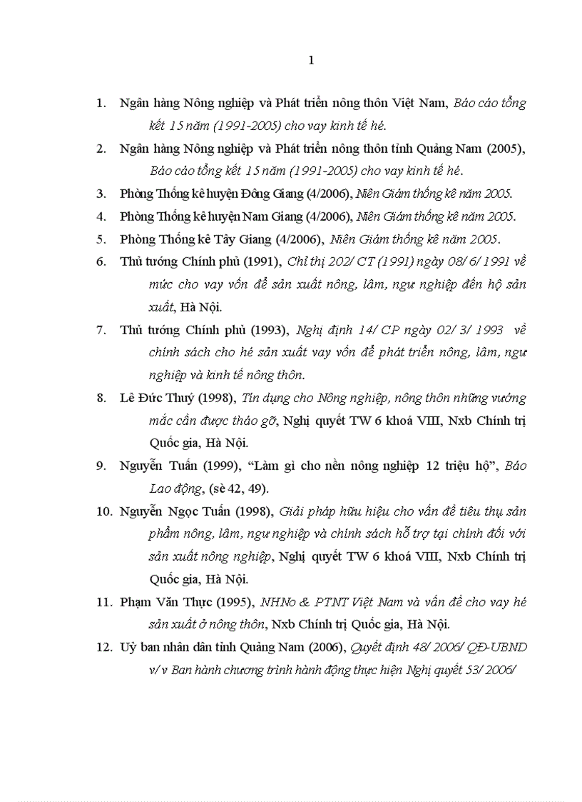 image for page Quan hệ giữa Tín dụng ngân hàng nông nghiệp và phát triển nông thôn với Nông hộ ở khu vực miền núi phía Bắc tỉnh Quảng Nam 1