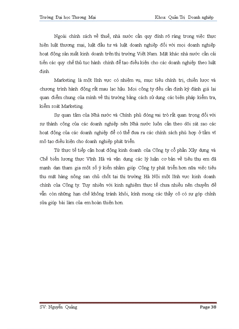 image for page Đẩy mạnh tiêu thụ mặt hàng nông sản chủ chốt của Công ty Cổ phần Xây dựng và Chế biến lương thực Vĩnh Hà trên thị trường Hà Nội 1