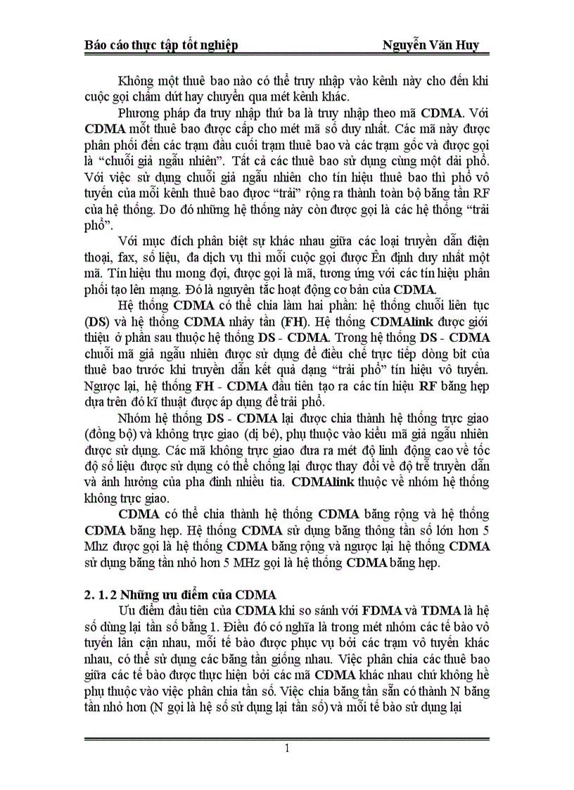 image for page Nghiên cứu và ứng dụng chuẩn CDMA 3G vào mạng truy nhập ở Việt Nam 1