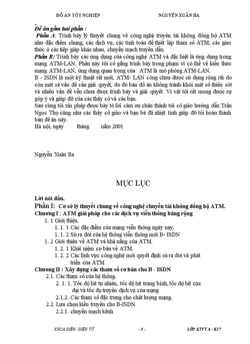image for page Xây dựng các tham số cơ bản cho B ISDN