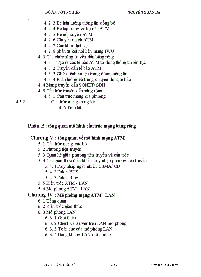 image for page Xây dựng các tham số cơ bản cho B ISDN