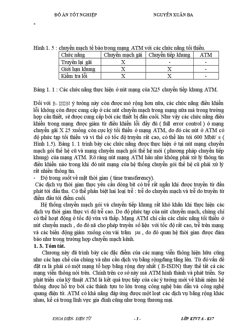 image for page Xây dựng các tham số cơ bản cho B ISDN