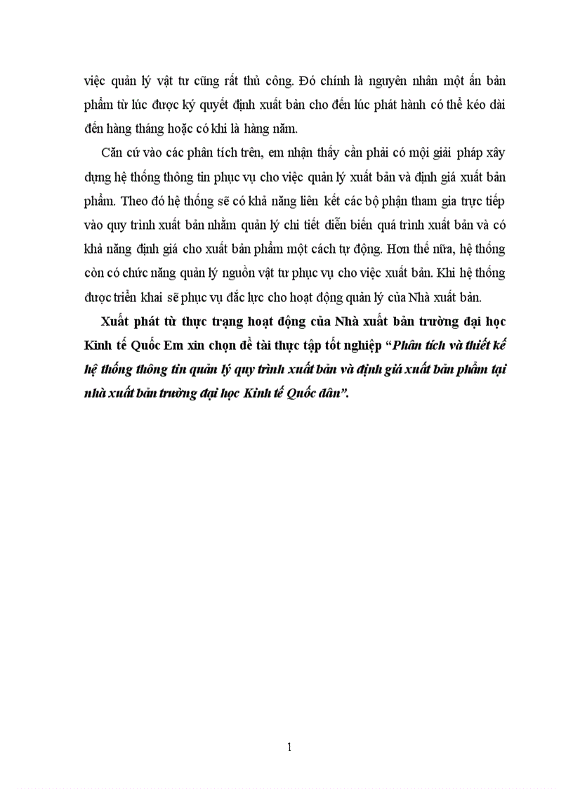 image for page Phân tích và thiết kế hệ thống thông tin quản lý quy trình xuất bản và định giá xuất bản phẩm tại nhà xuất bản trường đại học Kinh tế Quốc dân 1