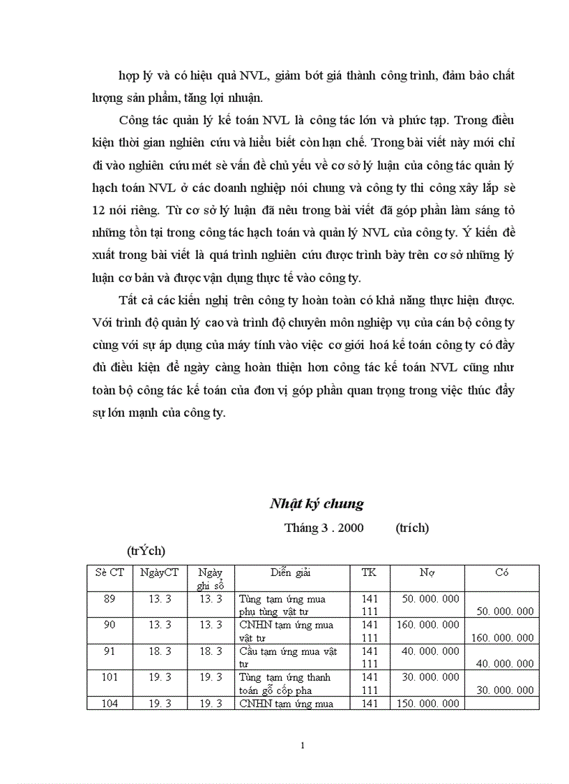 image for page Thực tiễn công tác kế toán nguyên vật liệu tại Công ty xây lắp số