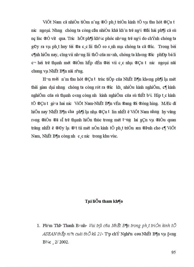 image for page Tình hình đầu tư trực tiếp ra nước ngoài của Nhật Bản trong thập kỷ 90 và một số giải pháp nhằm tăng cường thu hút đầu tư của Nhật Bản vào Việt Nam 1