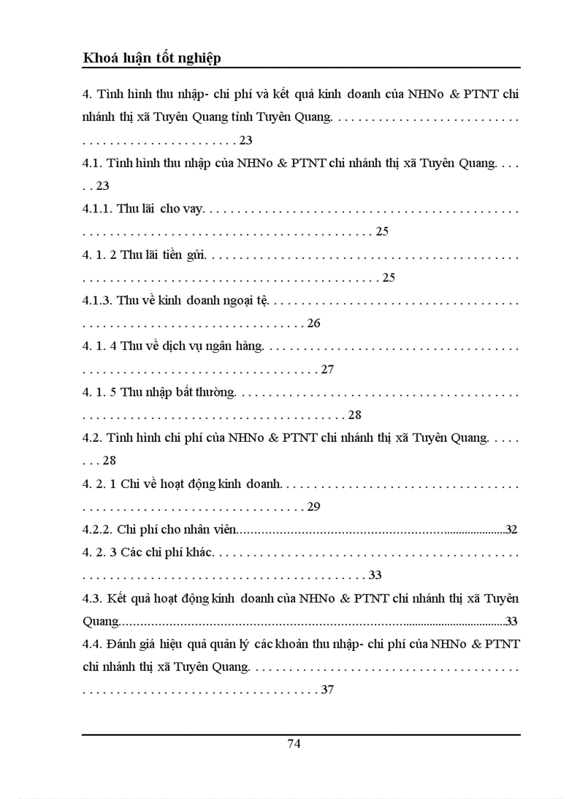 image for page Một số giải pháp nhằm tăng thu nhập tiết kiệm chi phí nâng cao hiệu quả kinh doanh tại NHNo PTNT Chi nhánh thị xã Tuyên Quang tỉnh Tuyên Quang 1