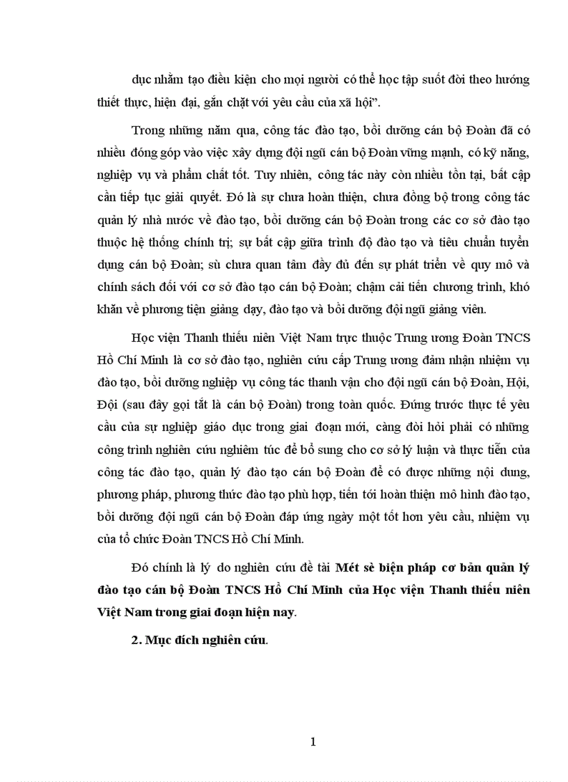 image for page Một số biện pháp cơ bản quản lý đào tạo cán bộ Đoàn TNCS Hồ Chí Minh của Học viện thanh thiếu niên Việt Nam trong giai đoạn hiện nay 1