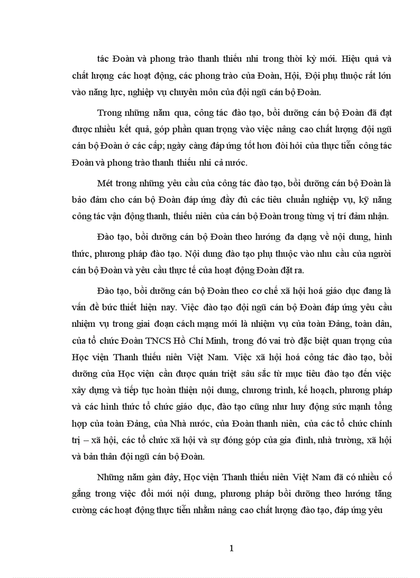 image for page Một số biện pháp cơ bản quản lý đào tạo cán bộ Đoàn TNCS Hồ Chí Minh của Học viện thanh thiếu niên Việt Nam trong giai đoạn hiện nay 1