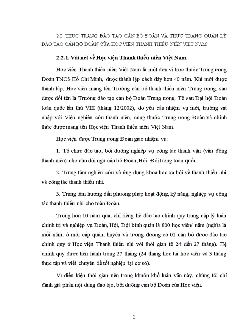 image for page Một số biện pháp cơ bản quản lý đào tạo cán bộ Đoàn TNCS Hồ Chí Minh của Học viện thanh thiếu niên Việt Nam trong giai đoạn hiện nay 1