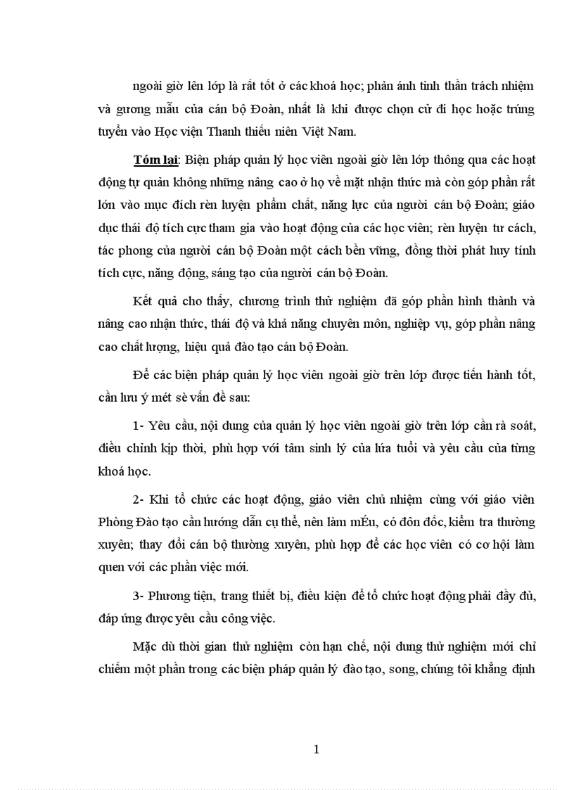 image for page Một số biện pháp cơ bản quản lý đào tạo cán bộ Đoàn TNCS Hồ Chí Minh của Học viện thanh thiếu niên Việt Nam trong giai đoạn hiện nay 1