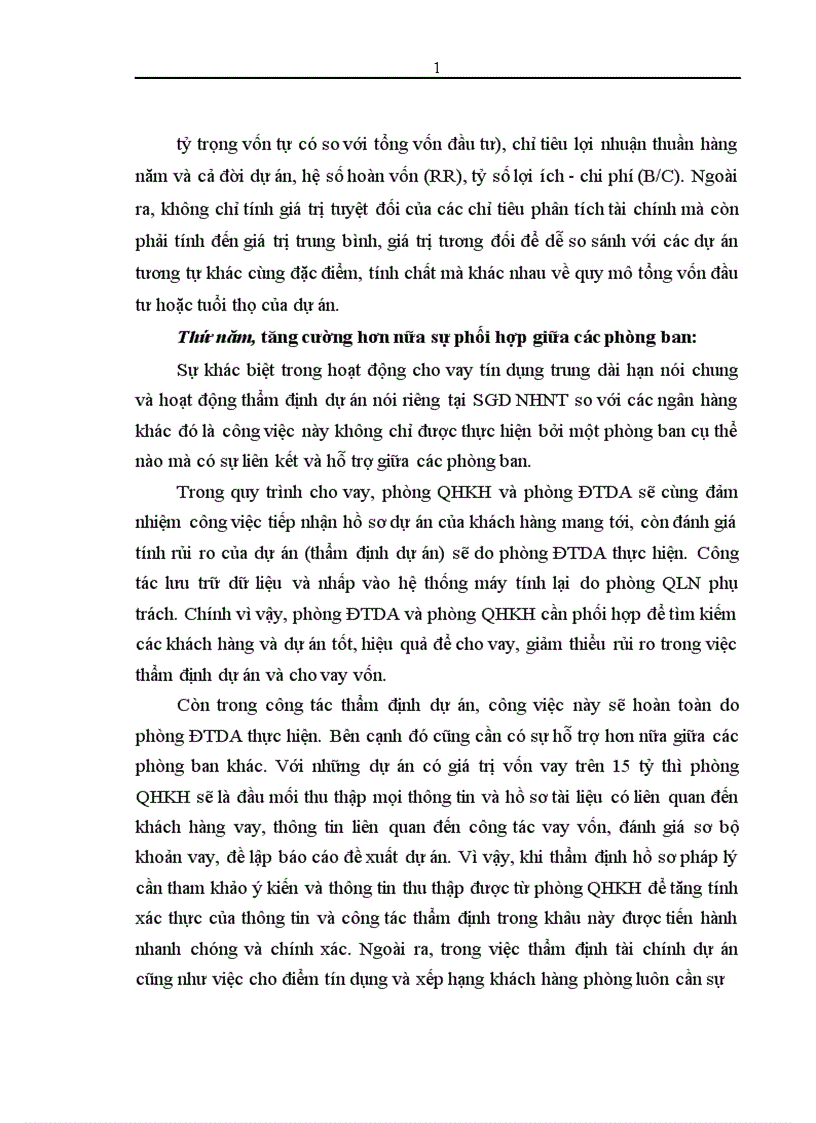 image for page Thẩm định dự án đầu tư vay vốn trung và dài hạn tại Sở giao dịch Ngân hàng Ngoại thương Việt Nam Thực trạng và giải pháp 1