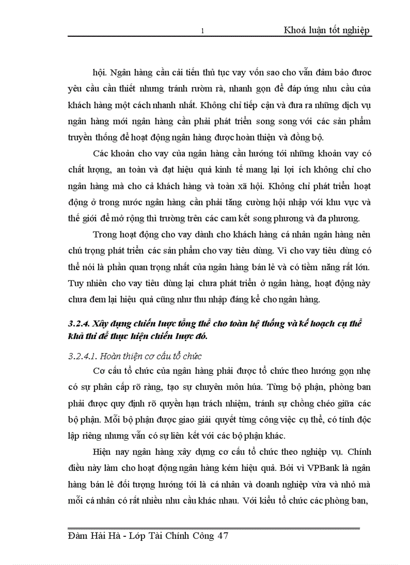 image for page Phát triển hoạt động cho vay dành cho khách hàng cá nhân tại ngân hàng thương mại cổ phần VPBANK