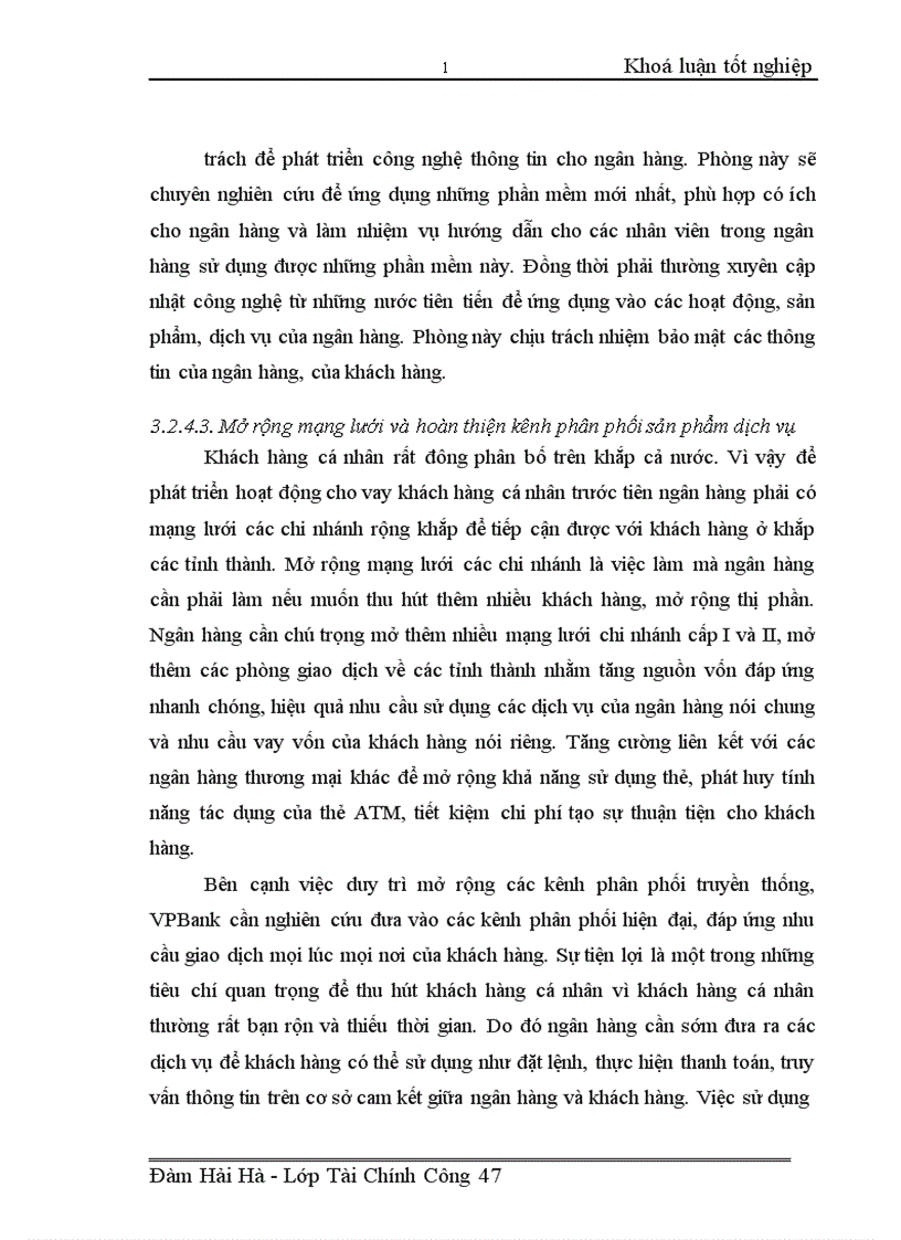 image for page Phát triển hoạt động cho vay dành cho khách hàng cá nhân tại ngân hàng thương mại cổ phần VPBANK