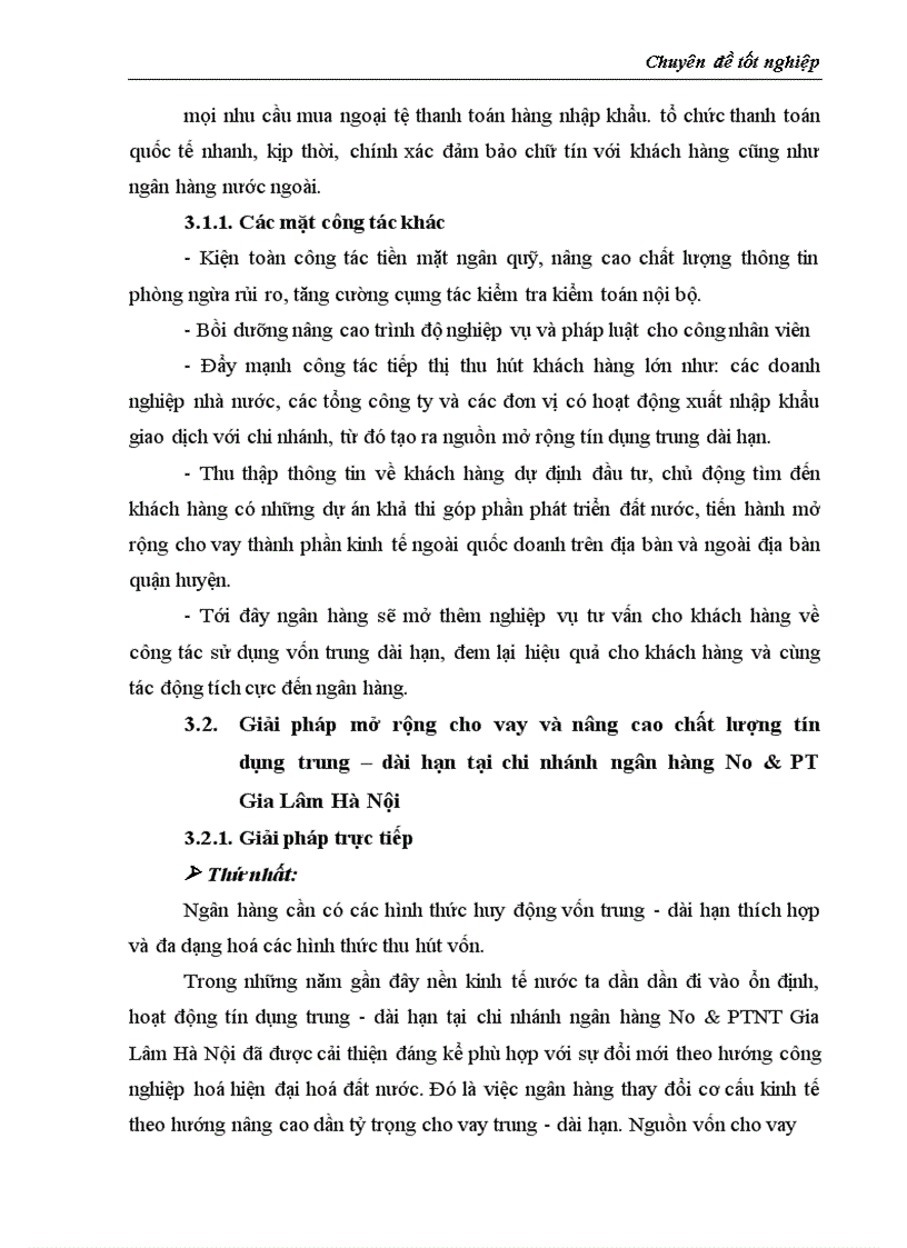 image for page Thực trạng và giải pháp đối với tín dụng trung dài hạn tại chi nhánh Ngân Hàng No PTNT Gia Lâm Hà Nội