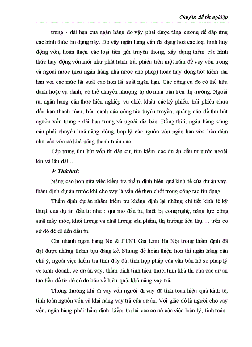 image for page Thực trạng và giải pháp đối với tín dụng trung dài hạn tại chi nhánh Ngân Hàng No PTNT Gia Lâm Hà Nội