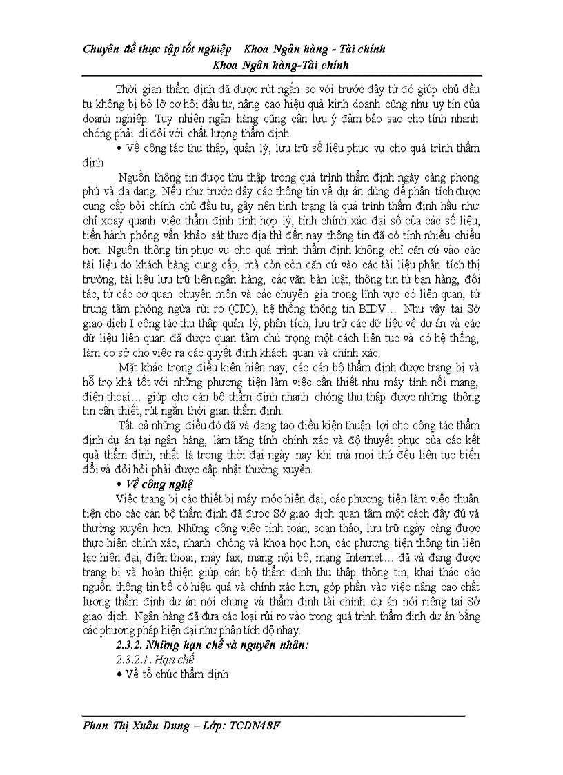 image for page Nâng cao chất lượng công tác thẩm định tài chính dự án đầu tư tại Sở giao dịch I Ngân hàng Đầu tư và phát triển Việt Nam