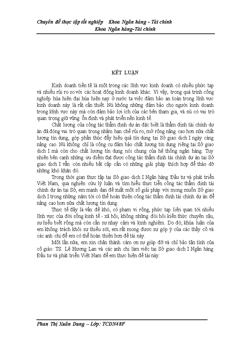 image for page Nâng cao chất lượng công tác thẩm định tài chính dự án đầu tư tại Sở giao dịch I Ngân hàng Đầu tư và phát triển Việt Nam