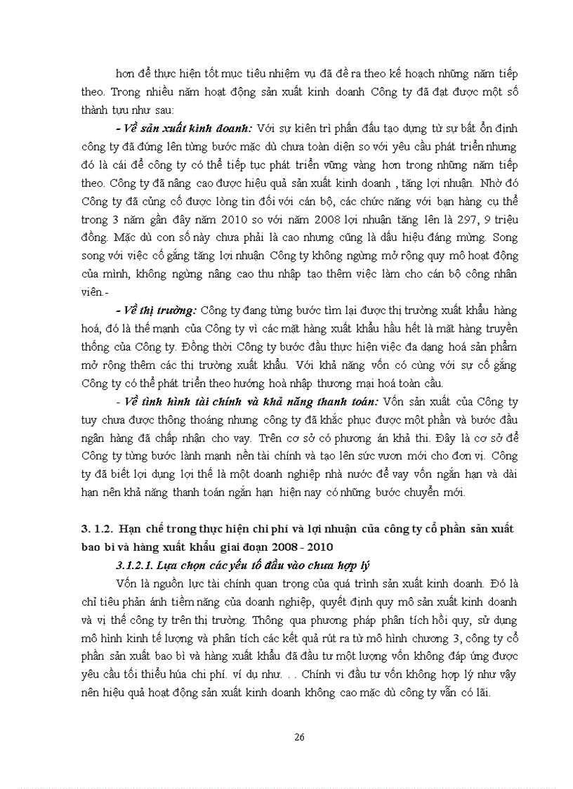 image for page Kiểm định mối quan hệ giữa chi phí và lợi nhuận của công ty cổ phần sản suất bao bì và hàng xuất khẩu