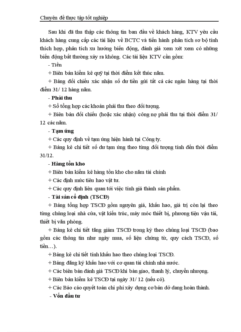 image for page Thực trạng kiểm toán khoản mục TSCĐ trong kiểm toán báo cáo tài chính do công ty TNHH Kiểm toán và Tư vấn tài chính quốc tế IFC thực hiện 1