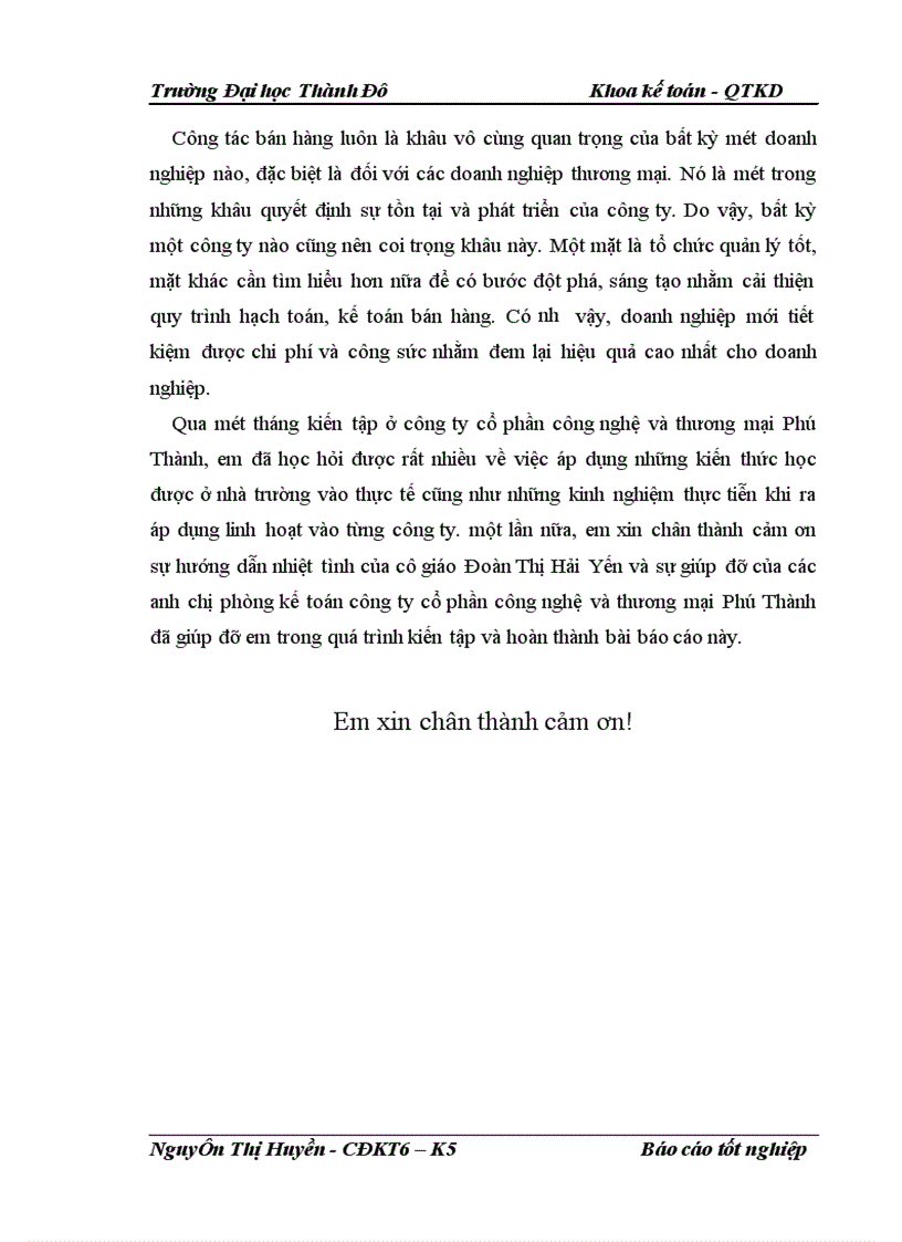 image for page Hoàn thiện công tác kế toán bán hàng và xác dịnh kết quả kinh doanh tại công ty cổ phần công nghệ và thương mại Phú Thành 1