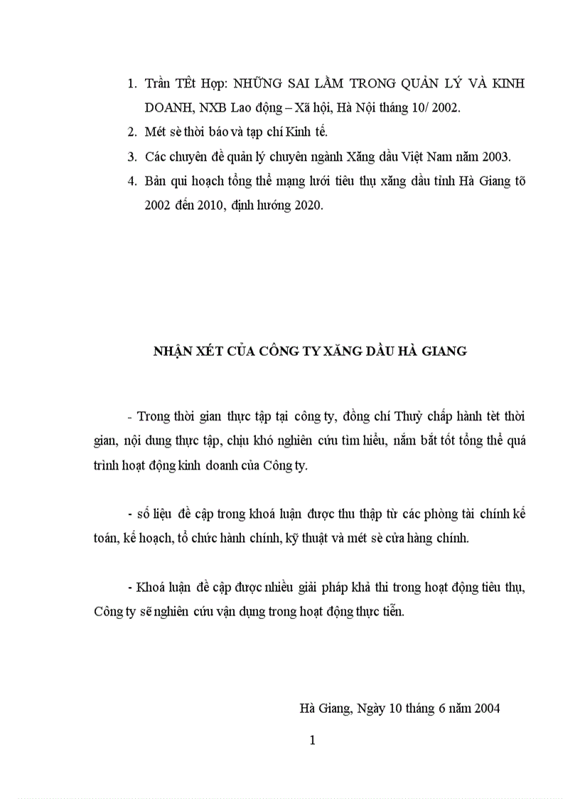 image for page Một số giải pháp chủ yếu tăng cường hoạt động tiêu thụ tại Công ty Xăng dầu Hà Giang 1